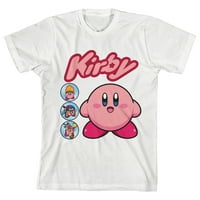 Kirby Classic Anime lik za mlade Kids White Tee- S