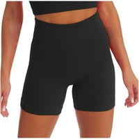 Workout Yoga kratke hlače za žene, visokog struka Mekani Spande biciklističke kratke hlače Žene plesne odbojke plijene kratke hlače crne m