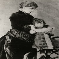 Mladi Winston Churchill sa majkom, poster Print Science izvor