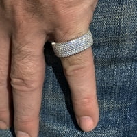 Pravi čvrsti sterling srebrni vječni prsten za vjenčanje za ledeni mikrova anillo de plata pinky veličine