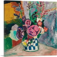 Ipak život peonila u vazno platno Art Print Henri Matisse - Veličina: 18 18