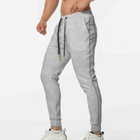Muške hlače muške proljeće casual fitness trkački pantalona za crtanje labavih struka Boja podudaranja hlače džep labavi dukseri za muškarce moda