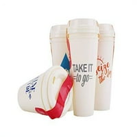 Plastične čaše za višekratnu upotrebu s poklopcima, putni šalice kafe -