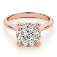 Mauli dragulji za angažovanje prstenova za žene 0. Carat Whimmical Look Diamond Angažman prsten 4-prong10k
