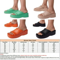 Sanviglor Womens Platform sandale Ljetni dijapozitivi Debele potplatne cipele na otvorenom seksi lagana