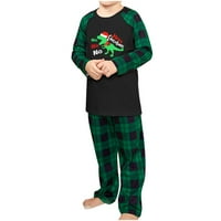 Udobna plaža Božić dvodijelni slatki kućni print roditelj-dječja odjeća zelena
