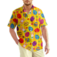 Uskršnji havajski dječaci i muškarci Košulja Uskrsnog tiskanog redovitog fit casual majica s kratkim