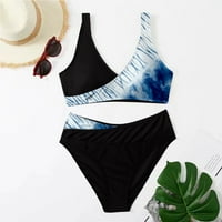 Žensko ljeto svježe print dva kupa kupanja bikini set suncokret plus veličine kupaćih odijela za žene
