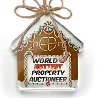 Ornament tiskani jedno strani svjetski svjetovi najtopliji nekretnina aukcijski božićni neonblon