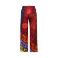 Široke pantalone za noge za žene Vintage cvjetne tiskovine Boho Lounge hlače pantalone ljetne hlače
