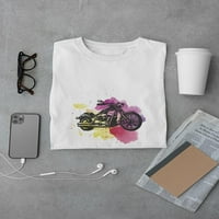 Majica motocikla akvarel majica - Spideals dizajni, muški 3x-veliki