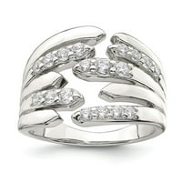 Sterling Silver CZ CUBIC cirkonija simulirani dijamantski fancy bend veličine nakita poklona za žene