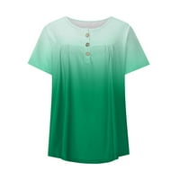 Ženski vrhovi kratki rukav Ležerne prilike peplum od tiskanih žena Ljeto V-izrez T-majice Tuničke majice