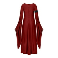Oalirro ženske haljine renesansne haljine Žene bajke kostimi dugih rukava okrugli vrat gležnjanina vintage