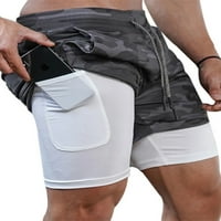 Zodanni muškarci Dno elastične struke Ljetne hlače za kratke hlače za pokretanje kratkih kratkih kratkih