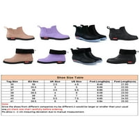 WAZSHOP Ženske vrtne cipele otporne na klizanje otporne na kišnu čizme Vanjski vodootporni čizme PVC lagana kiša Ženska radna cipela casual crna sa plišanim linijom 4.5