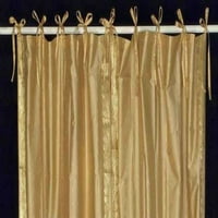 Polovna-zlatna kravata Top Sheer Sari zavjesa za zavjese - 60W 108L - komad