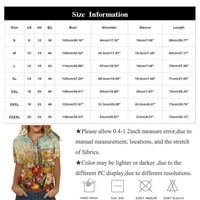 Ženske vrhove bluza Žene kratki rukav Ležerne prilike Cvjetne komisije Henley Fashion Grey 2xl