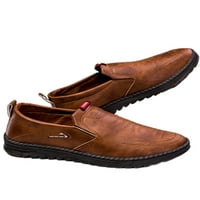 Ymiytan Muškarci Udobne kožne cipele Ležerne prilike za neklizajuće zabave Brown 8.5