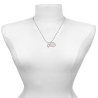 Delight nakit Silvertone ružičasti bebe sigurnosni pin Obučena je u vitlu i dostojanstveno šarm ogrlica,
