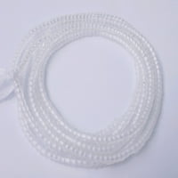 Očistite bijele zbirne perle, žice za vezanje pamuka, Strand