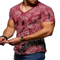 Bomotoo casual majica kratkih rukava Muški stilski V izrez TEE TOP mišićni teretani trening atletska