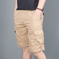 Amidoa muške velike i visoke kratke hlače Classic Fit Floor prednje kratke hlače sa džepovima Mekane