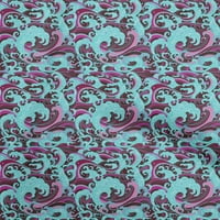 Onuone pamučna svila ljubičasta tkanina azijska japanska talasna haljina materijala od tkanine za tisak
