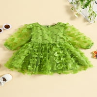Nituyy djeca dječja djevojka princeza haljina jeseni elegantni leptir dugi rukavi haljine za proljetnu