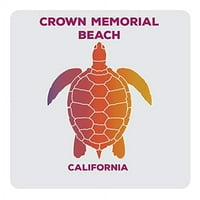 Crown Memorial Beach California Suvenir Akrilni dizajn kornjača kornjače