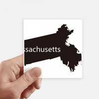Massachusetts USA Mapa Outline naljepnice Square vodootporne naljepnice za pozadinu