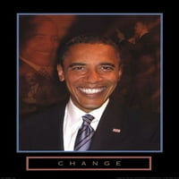 Obama - Promijenite fini umjetnički poster Print