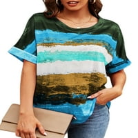 Bomotoo žene labave bluze prući tisak mekim vrhovima ljetna tunika gradijentna majica