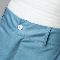 Adviicd kratke hlače za muškarce kratke hlače sa džepovima Dugme Men Struk Srednje kratke hlače Jednostavne poslovne pune povremene kratke hlače