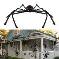 Sablasni gigant prijenosni Halloween Spider 30 Viseći ukras, crne noge proširuju se, Halloween Spider Decorations Spider rekviziti za unutarnju unutrašnju