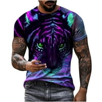 Floenr muns majice, muški unise dnevna majica 3D grafički grafički otisci konjski print kratkih rukava, ležerna bluza