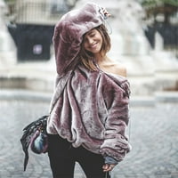 Pad flanelske odjeće Žene imitacije kože vjetrovitarni kaput vintage cvjetne zimske vrećaste jakne gumb