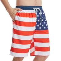 4. jula muške kratke hlače Ležerne prilike za kratke kratke hlače na plaži SAD ZVEZITE STRUČNE PRINT