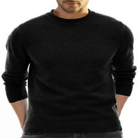 Muški zimski topli džemper s dugim rukavima vrhovi vrata rebrasti pleteni džemperi Ležerni Slim Fit