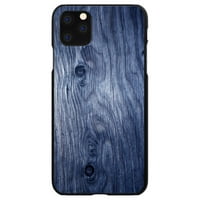 CASICTINKINK futrola za iPhone PRO MA - Custom Ultra tanka tanka tvrda crna plastična plastična poklopac - tamno plavi sogarski zrno zrna - Fau Wood Ground Image