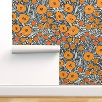 Swatch originalni i stick tapeta - cvjetna narandžasta podebljana prilagođena pozadina u kašičici
