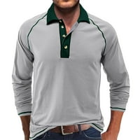 Muški casual majice Loop Lety Summer Raglan Dugme dugme V izrez Henley Košulje Soled Boja Comfy Lagana