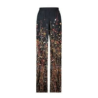 Hlače za žene Dressy Ležerne prilike na salonskoj pantalonima Boho labav baggy Srednje strukte sa džepovima