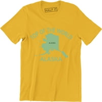 Vrh svijeta Aljaska smiješna državna sidrilica Frontier Muška majica