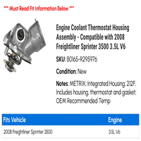 Sklop kućišta termostata za rashladnu tečnost motora - kompatibilan sa Freightliner Sprinter 3.5L V6