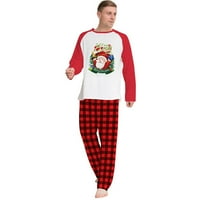 Tawop Porodica koja odgovaraju pidžami Božićne modne rukave Muškarci Ispisani Top + hlače Porodica Porodica