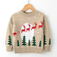Dječaci Djevojke Ispiši džemper Dukseri Theddler Božićni crtani Jesen zima topli pleteni džemper s dugim rukavima Xmas Tops pletiva Cardigan kaput 3- godine