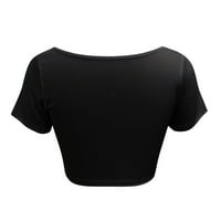Košulje za žene Trendy Dressing Ležerne bluze Custer Srednja majica Majica kratkih rukava okrugli vrat