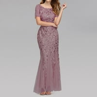 FLVWITLYH casual haljine za žene ženska djeveruša elegantna čajna haljina cvjetna čipka formalna ljuljačka