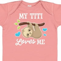 Inktastic moj titi voli me sa Sloth and Hearts Poklon Dječak ili dječji devojčicu